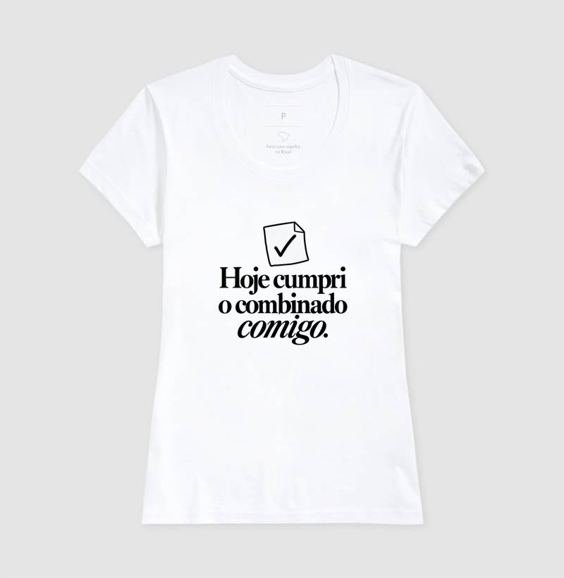 Camiseta Unissex - Pequeno Plano Cumprido — Branca — Feminino