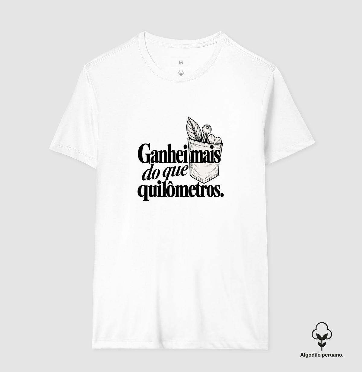Camiseta Algodão Peruano - Conquista de Rua — Masculino, Branca
