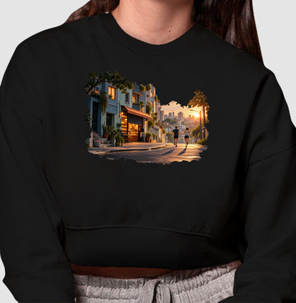 Cropped Moletom - A Cidade Acorda