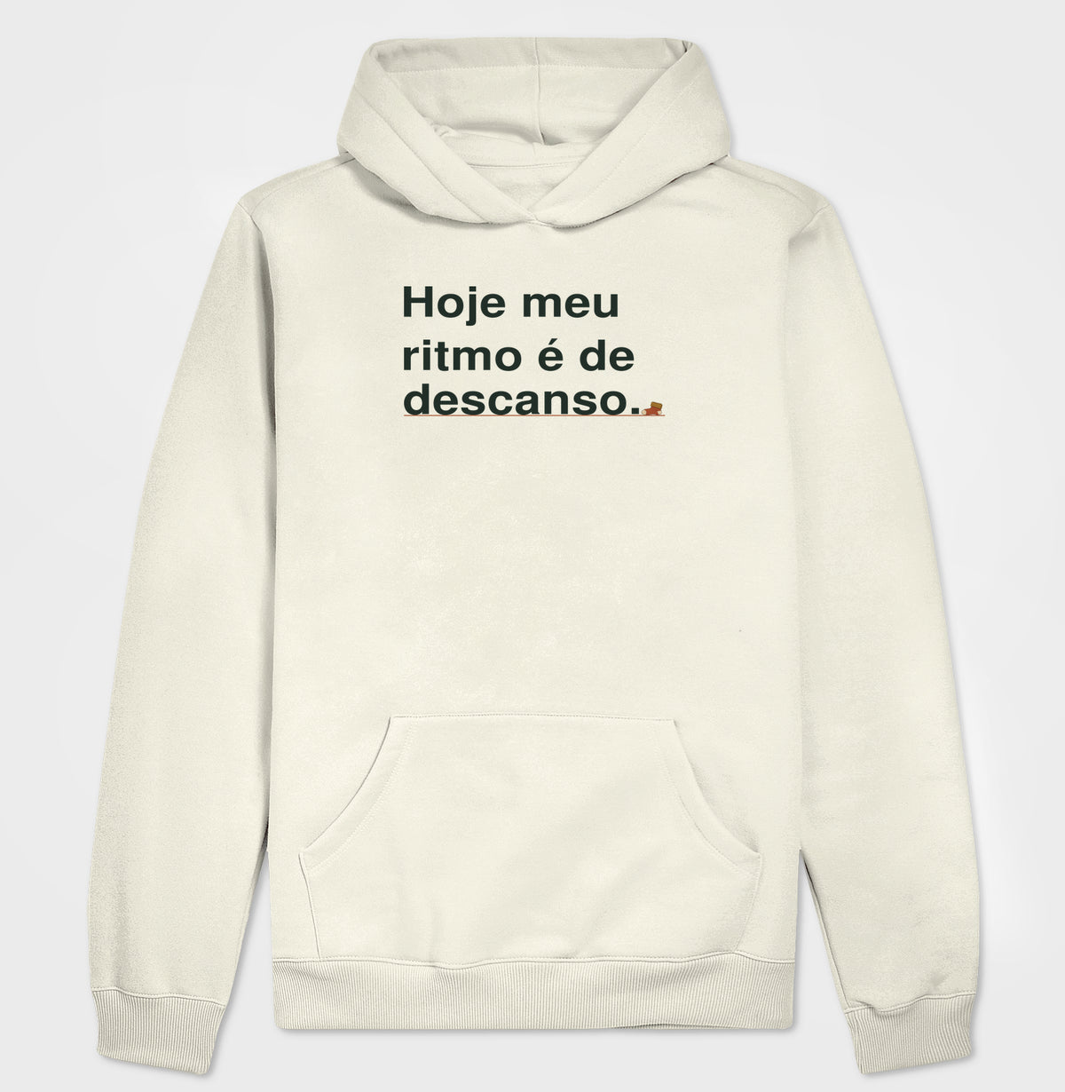 Moletom com Capuz - Ritmo de Descanso, Off White