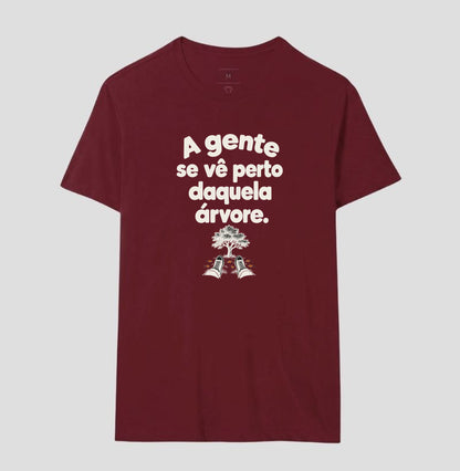 Camiseta Unissex - Ponto de Encontro, Masculino, Bordeaux
