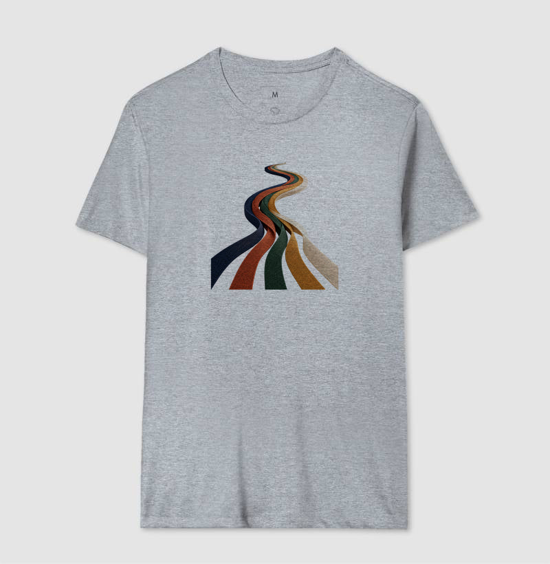 Camiseta Unissex - Quilômetros Compartilhados, Masculino, Cinza