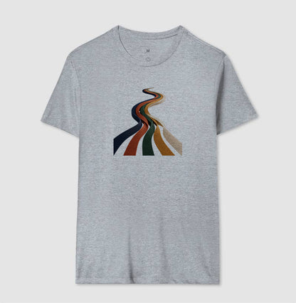 Camiseta Unissex - Quilômetros Compartilhados, Masculino, Cinza