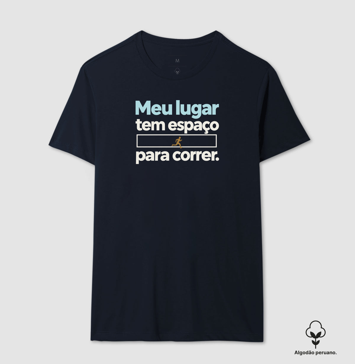 Camiseta Algodão Peruano - Lugar para Correr, Masculino, Marinho