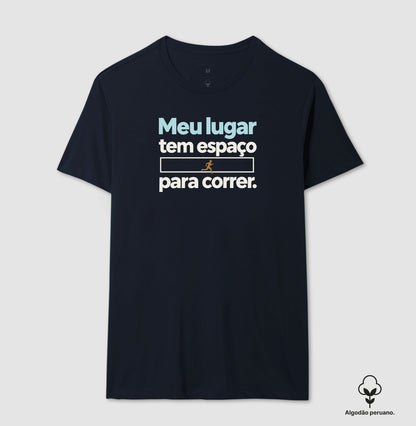 Camiseta Algodão Peruano - Lugar para Correr, Masculino, Marinho