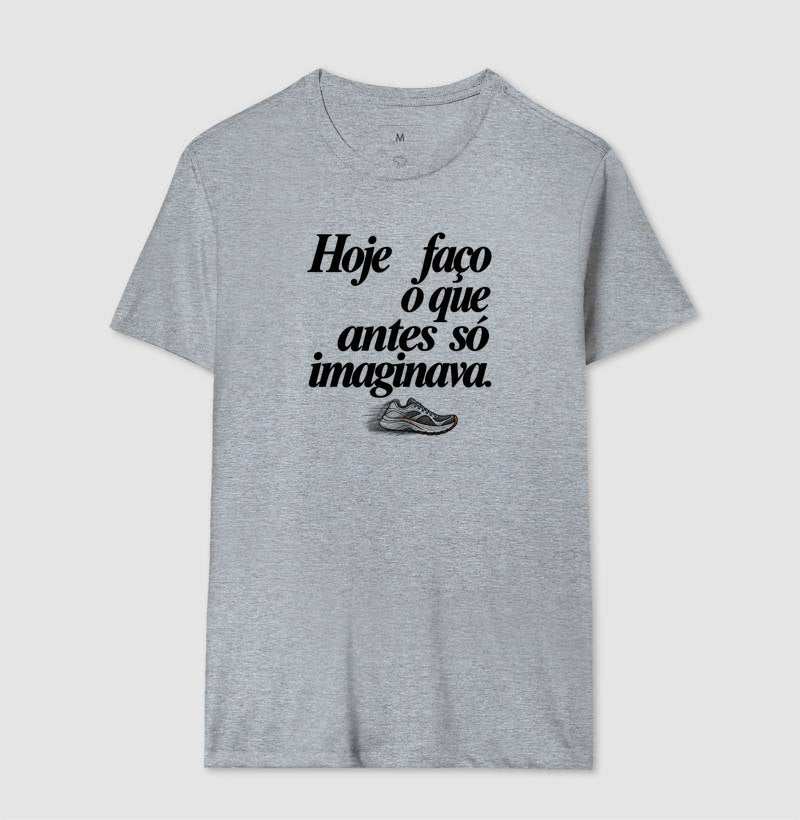 Camiseta Unissex - Passo que Antes Faltava, Masculino, Cinza