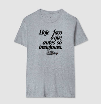 Camiseta Unissex - Passo que Antes Faltava, Masculino, Cinza