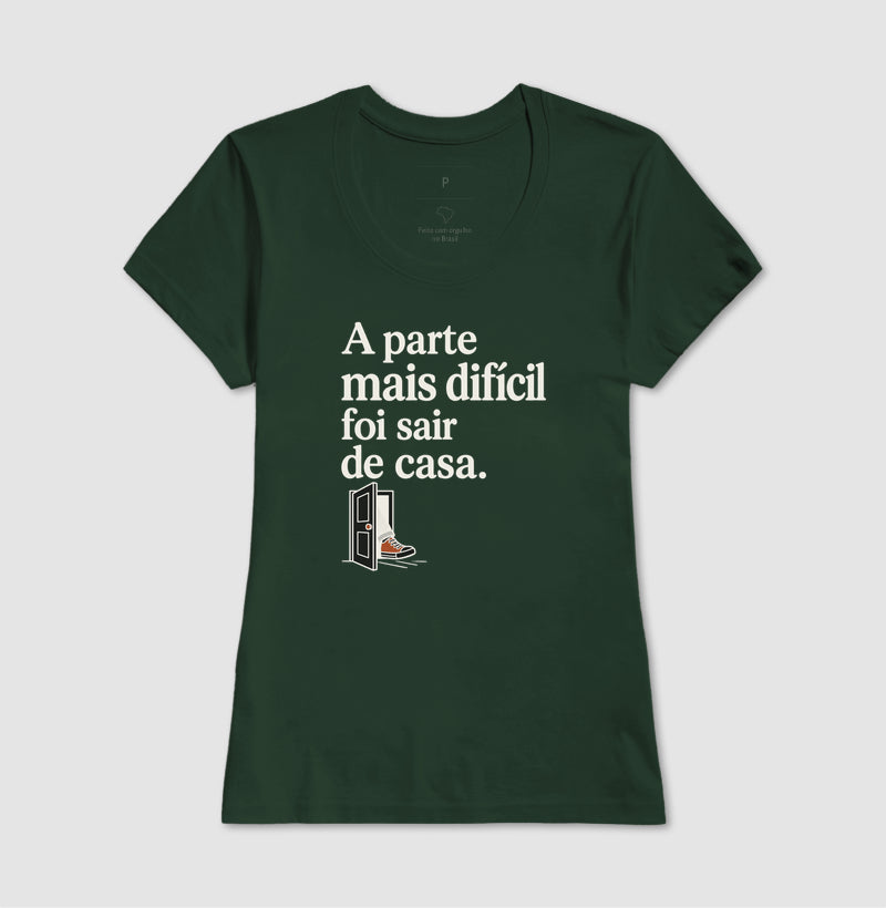 Camiseta Unissex - Coragem de Ir, Feminino, Verde