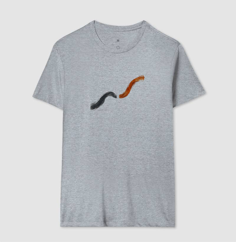 Camiseta Unissex - Voltei a Correr, Masculino, Cinza