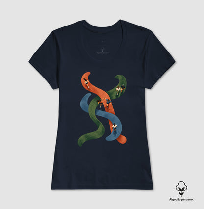 Camiseta Algodão Peruano - Rotas que se Cruzam