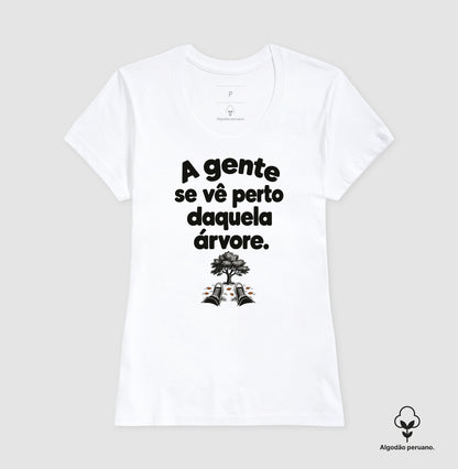 Camiseta Algodão Peruano - Ponto de Encontro, Feminino, Branca