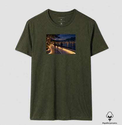 Camiseta Algodão Peruano - Noite Refletiva, Masculino, Verde Musgo