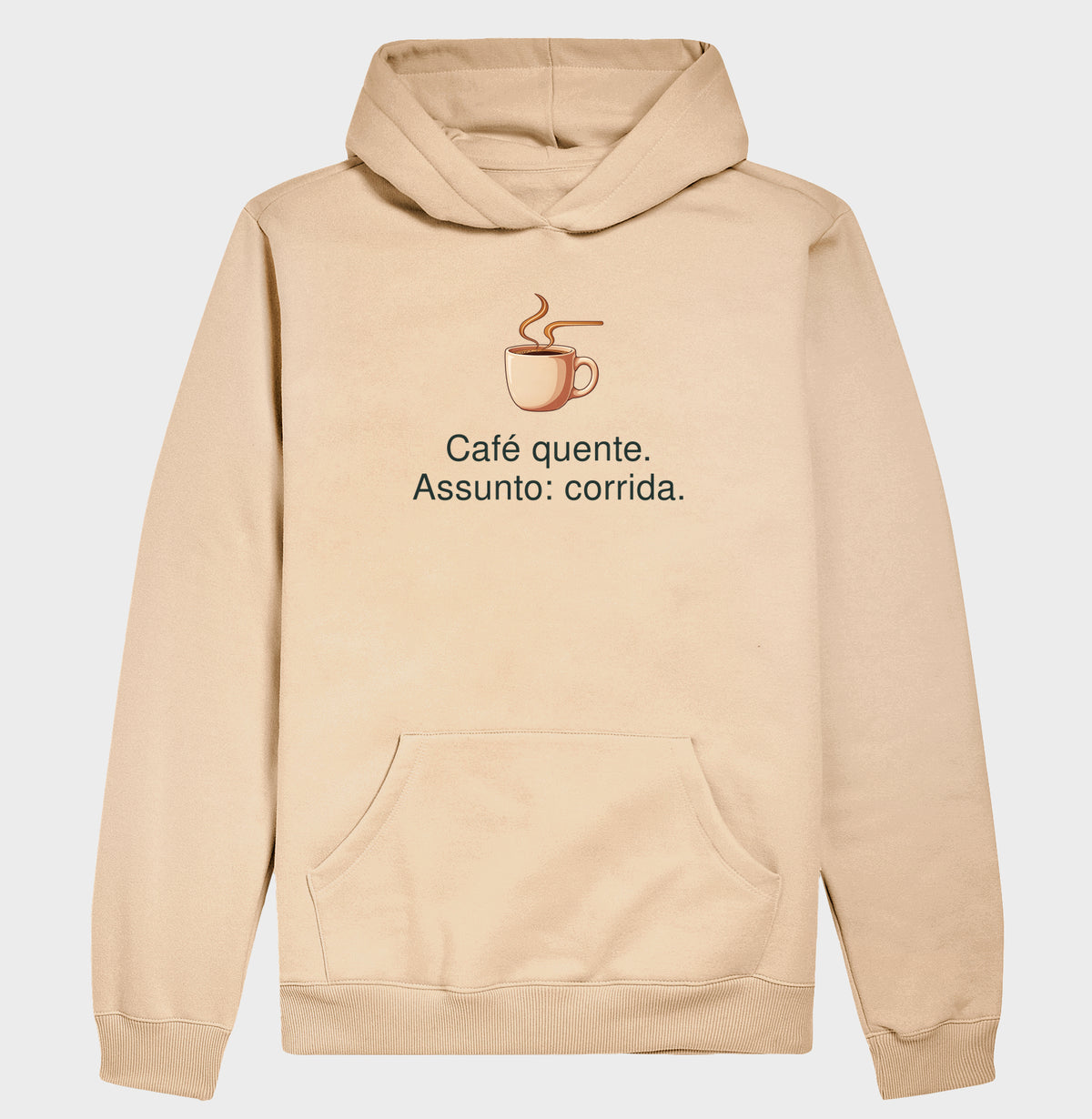 Moletom com Capuz - Assunto Quente, Bege