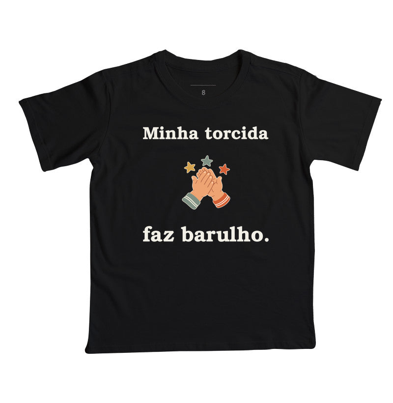 Camiseta Infantil - Torcida Barulhenta, Preta