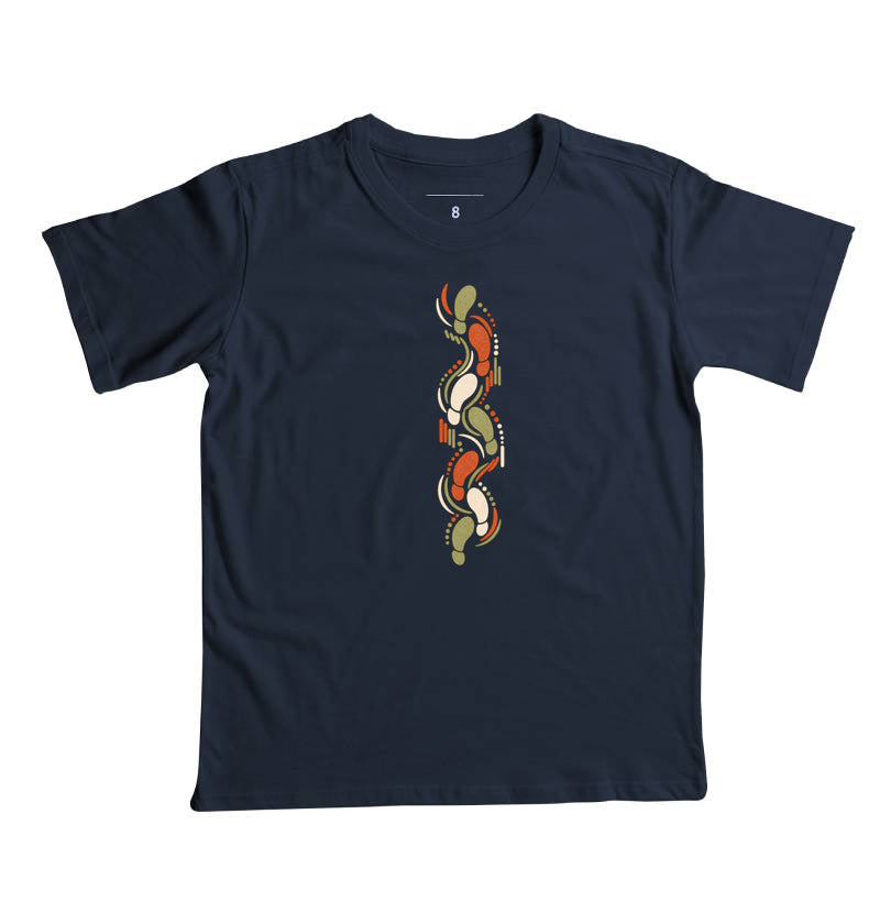 Camiseta infantil - Sistema de passadas
