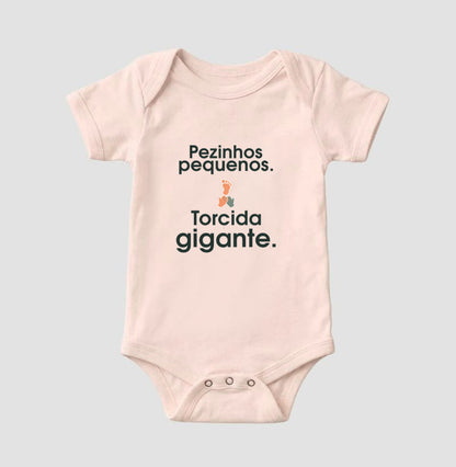 Body Infantil - Torcida Pequena, Rosa Bebê