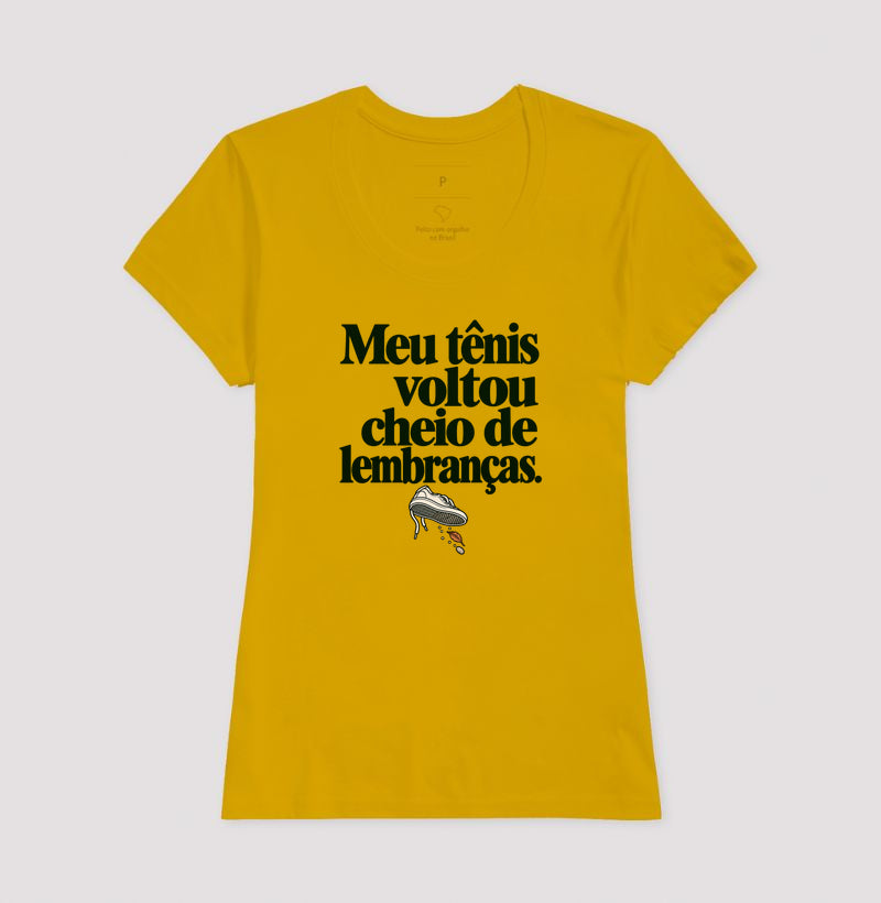 Camiseta Unissex - Areia de Brinde, Feminino, Amarelo