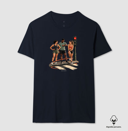 Camiseta Algodão Peruano - Semáforo Vermelho