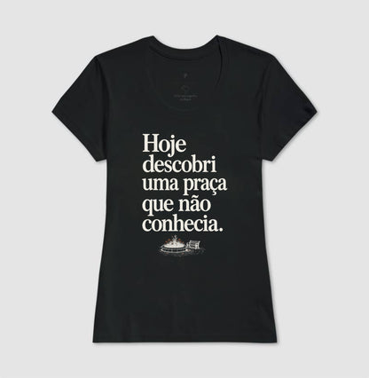 Camiseta Unissex - Praça Descoberta, Feminino, Preta
