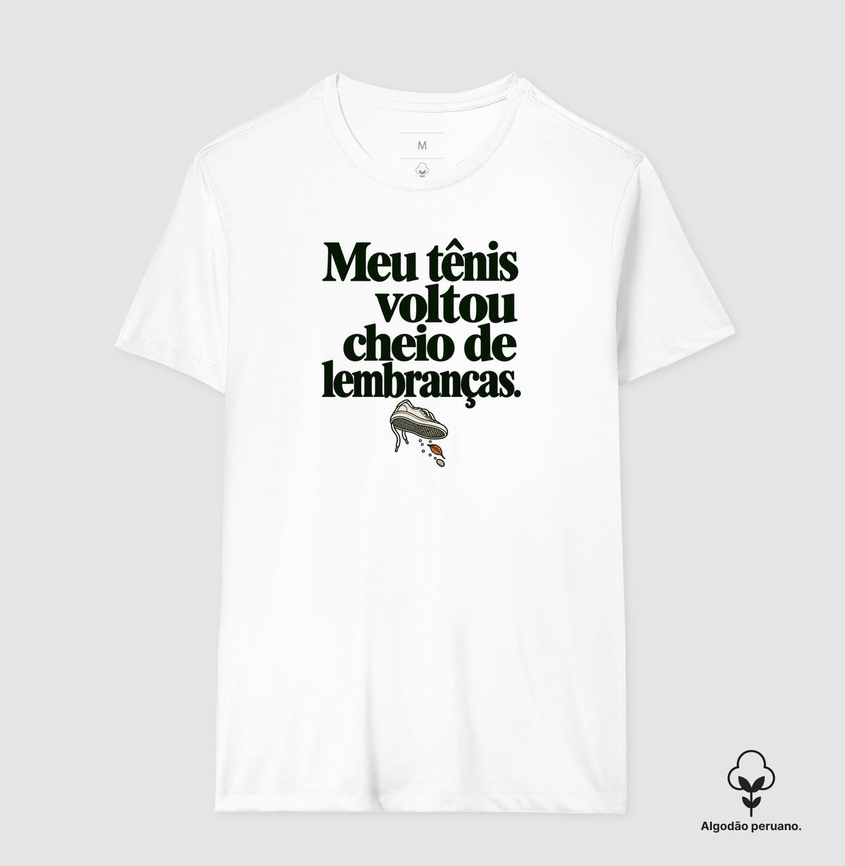 Camiseta Algodão Peruano - Areia de Brinde