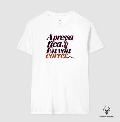Camiseta Algodão Peruano - Pressa Pendurada