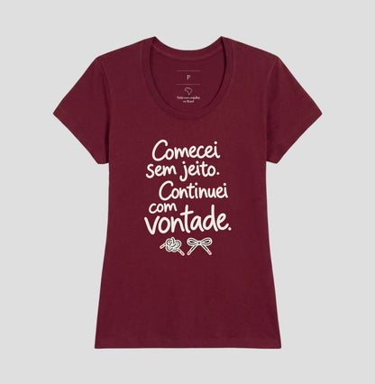 Camiseta Unissex - Outro Começo, Feminino, Bordeaux