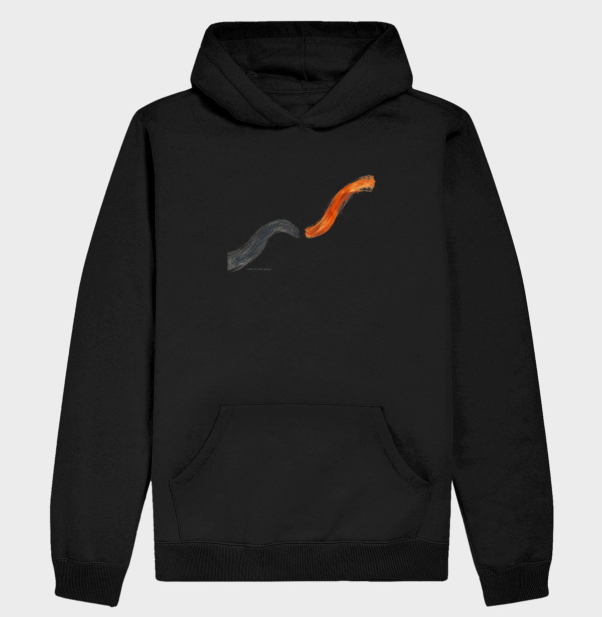 Hoodie Moletom - Voltei a Correr, Preta