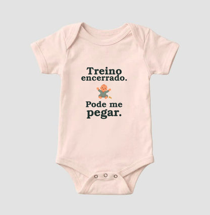 Body Infantil - Hora de Pegar, Rosa Bebê