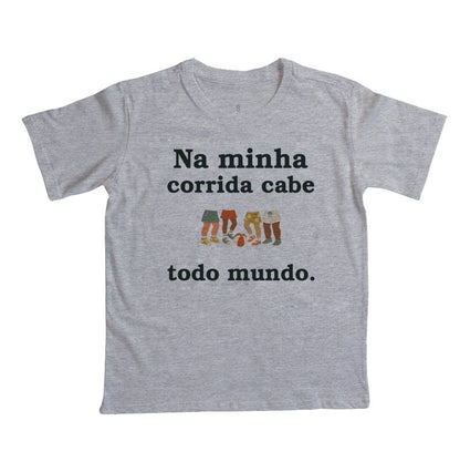 Camiseta Infantil - Todo Mundo Brinca, Cinza