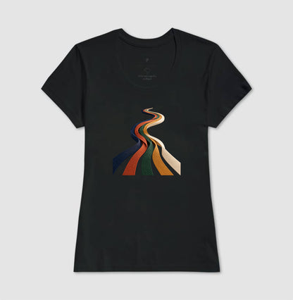 Camiseta Unissex - Quilômetros Compartilhados, Feminino, Preta