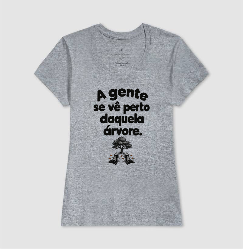 Camiseta Unissex - Ponto de Encontro, Feminino, Cinza