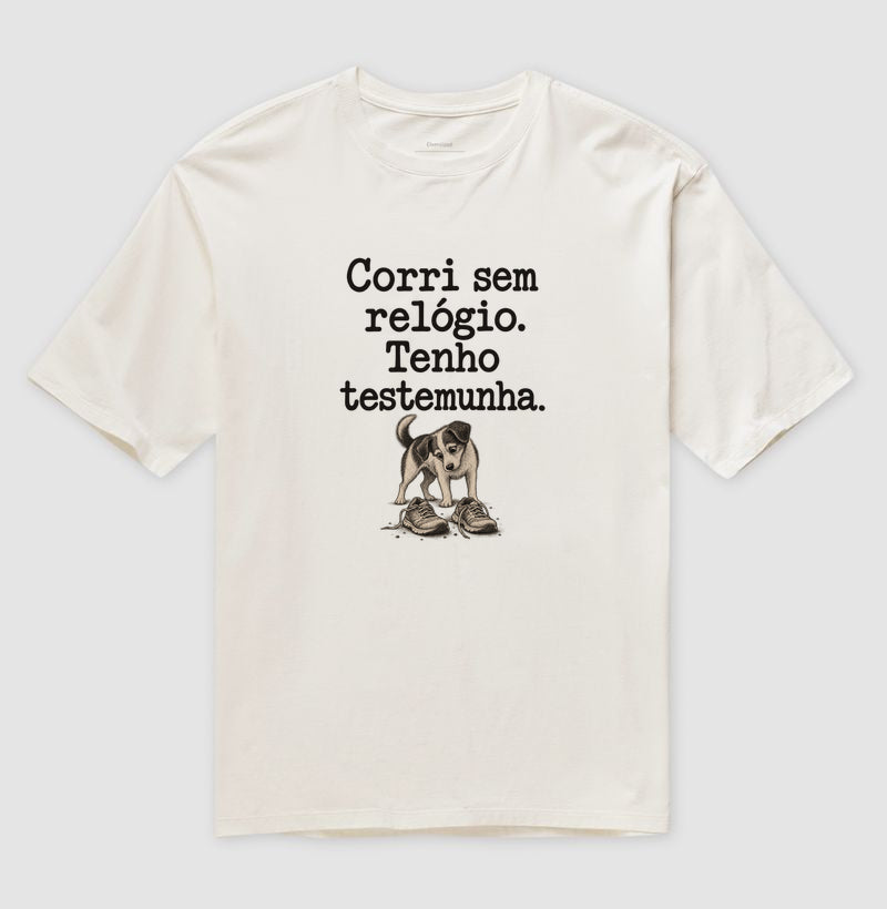 Camiseta Oversized - Relógio em Casa, Off White