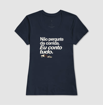 Camiseta Unissex - Cheguei no Assunto, Feminino, Marinho