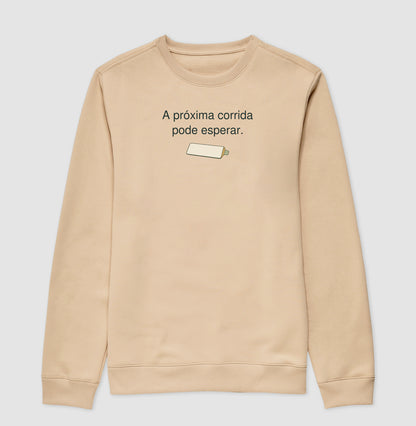 Suéter Moletom - Pausa Escolhida, Bege
