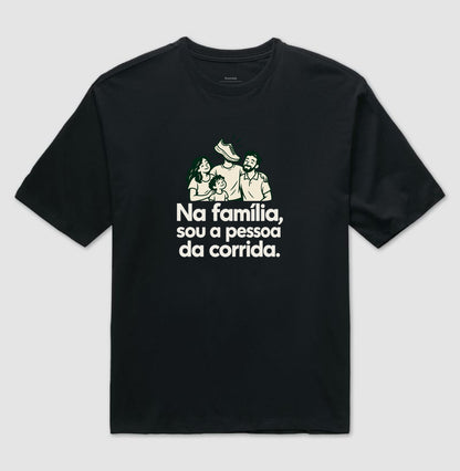 Camiseta Oversized - Sobrenome Corrida, Preta