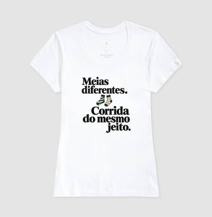 Camiseta Unissex - Par Diferente, Feminino, Branca