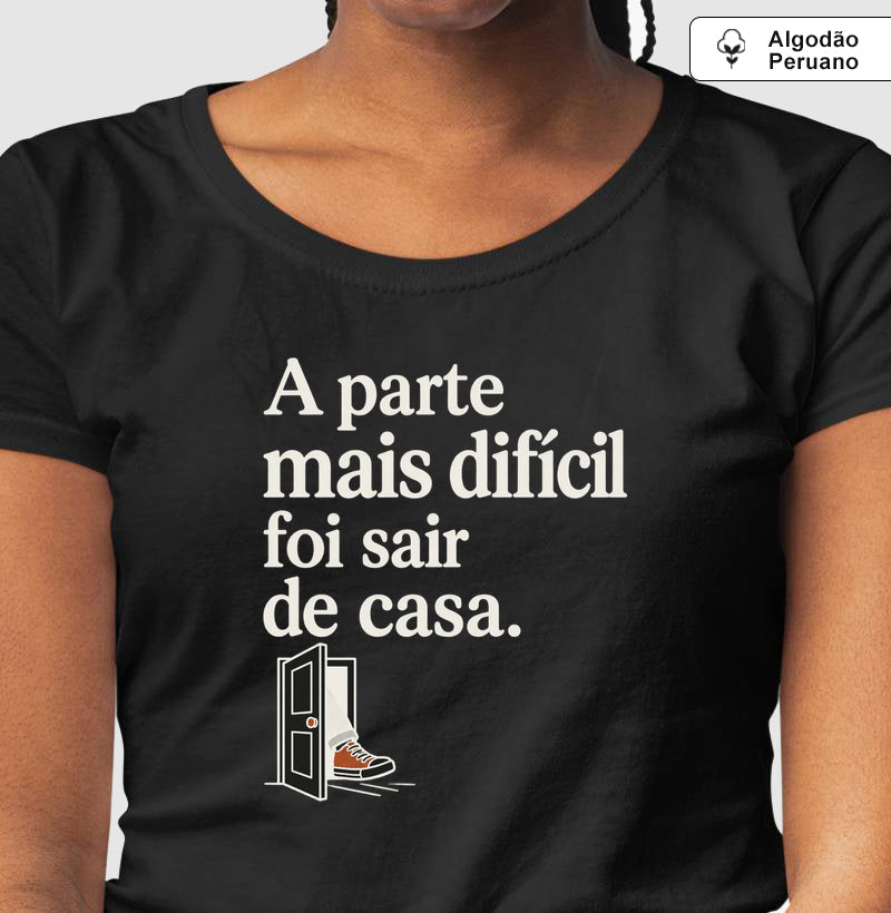 Camiseta Algodão Peruano - Coragem de Ir