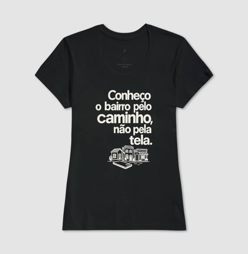 Camiseta Unissex - Caminho Sem Tela, Feminino, Preta