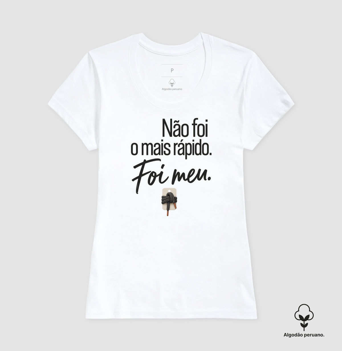Camiseta Algodão Peruano - Orgulho sem Comparação, Feminino, Branca