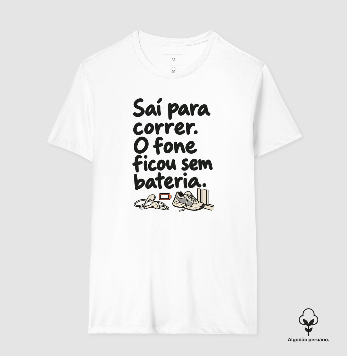 Camiseta Algodão Peruano - Fone Sem Carga