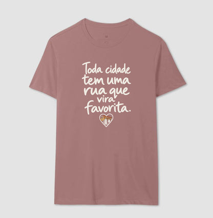 Camiseta Unissex - Rua Favorita, Masculino, Rosa