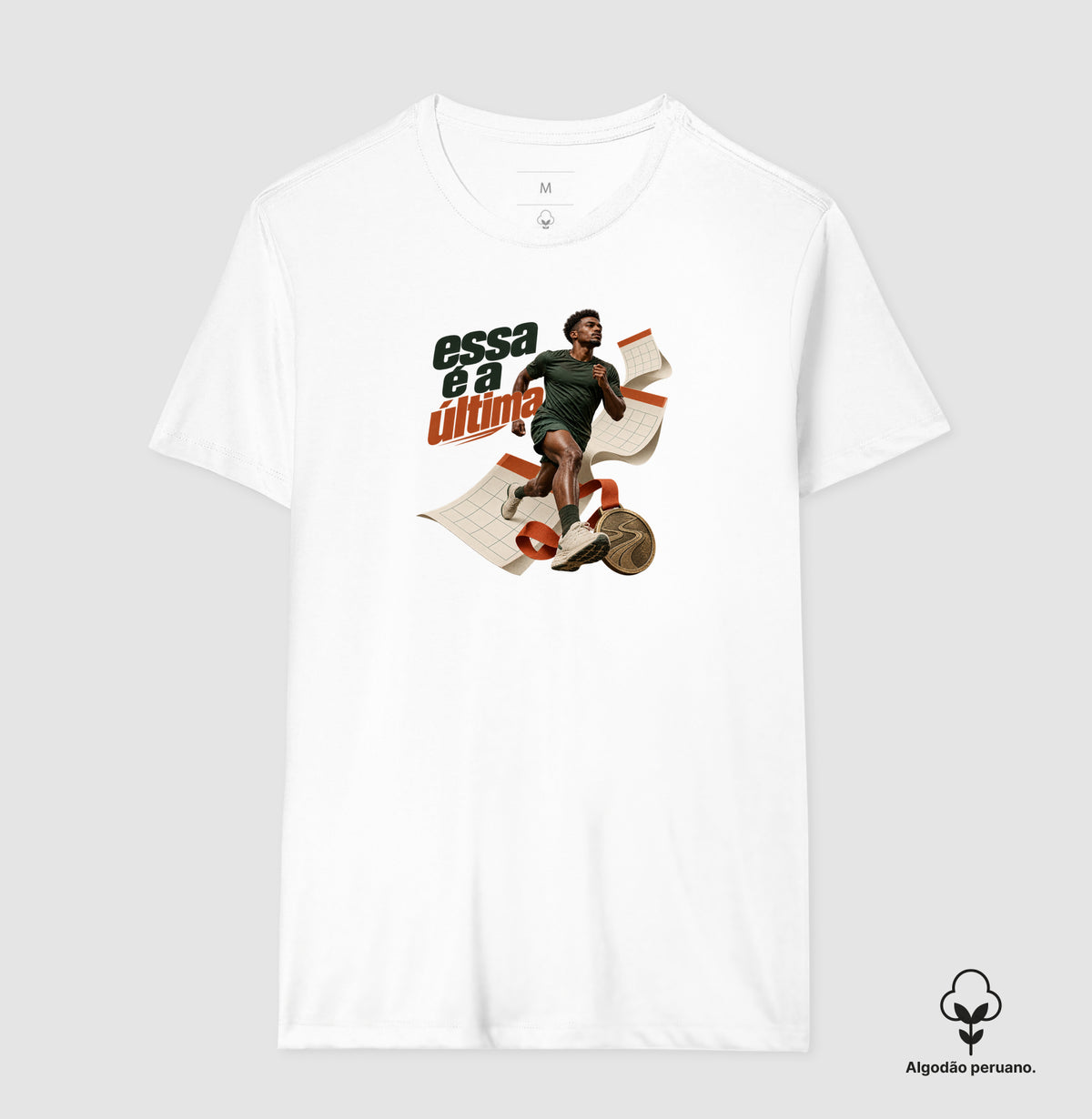 Camiseta Algodão Peruano - Inscrição Inevitável