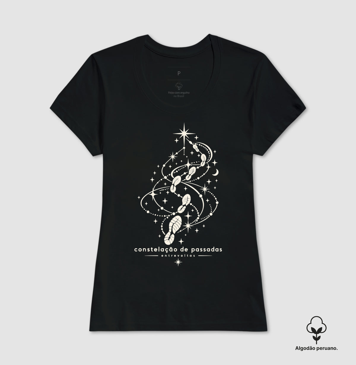 Camiseta Algodão Peruano - Constelação de passadas