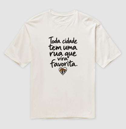 Camiseta Oversized - Rua Favorita, Off White