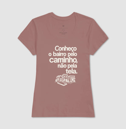 Camiseta Unissex - Caminho Sem Tela, Feminino, Rosa