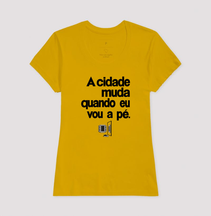 Camiseta Unissex - Outro Olhar, Feminino, Amarelo