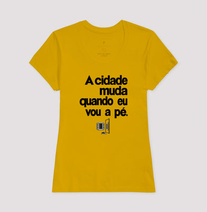 Camiseta Unissex - Outro Olhar, Feminino, Amarelo