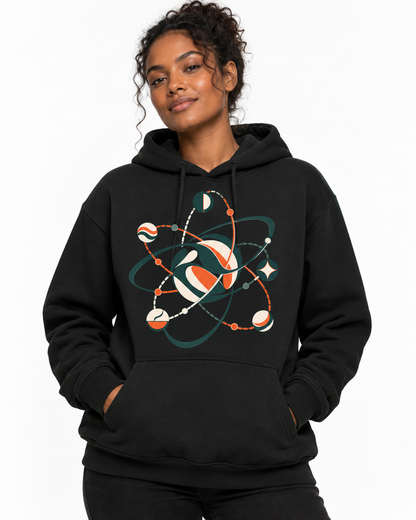 Hoodie Moletom - Órbita Runner — peça preta