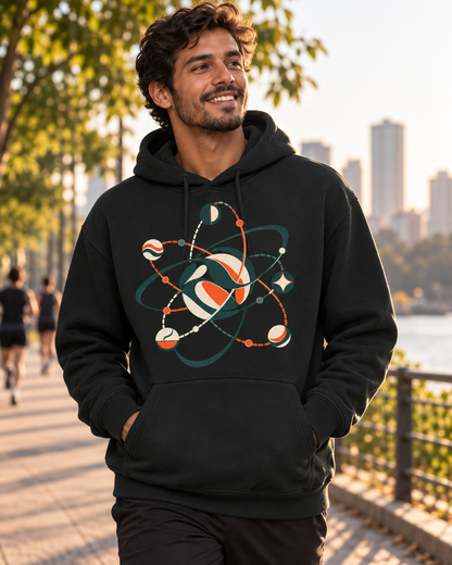Hoodie Moletom - Órbita Runner — peça preta