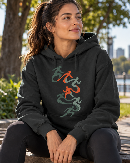 Hoodie Moletom - Movimento Contínuo — peça preta